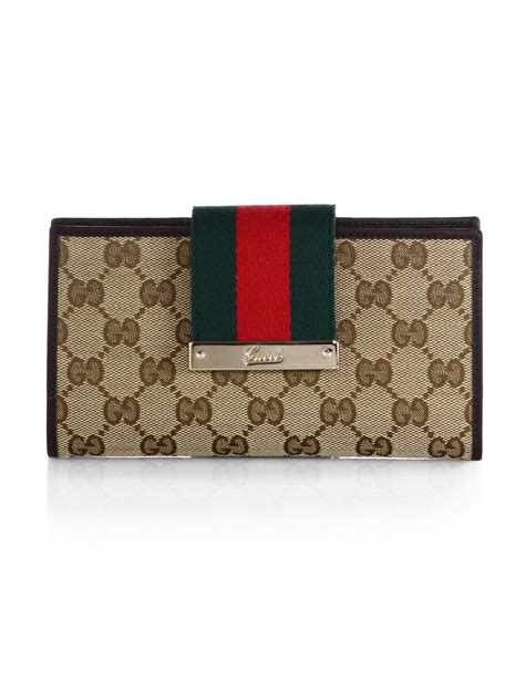 gucci canvas wallet|large gucci wallet.